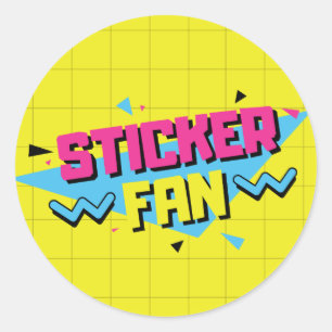 Retro-Sticker-Fan Runder Aufkleber