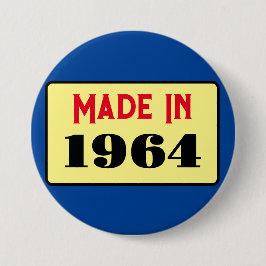 Retro-Stil 60. Geburtstag Abzeichen 1964 Button