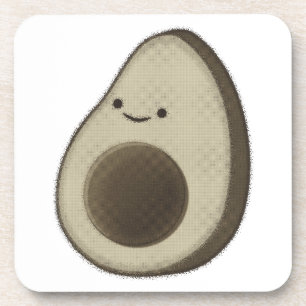 Retro-Stil-Avocado-Zeichnung Untersetzer