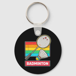 Retro-Stil Badminton Racket und Shuttle Schlüsselanhänger