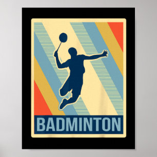 Retro-Stil Badminton T-Shirt Poster