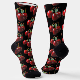 Retro-Stil Cherries frisch gepflückt Socken