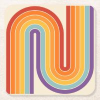 Retro-Stil der 1970er Jahre Gebogene Streifen Geom