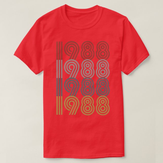 Retro-Stil des Jahres 1988 T-Shirt (Design vorne)