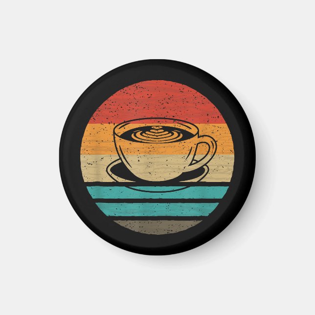 Retro-Stil des Kaffees Vintag Magnet (Vorne)