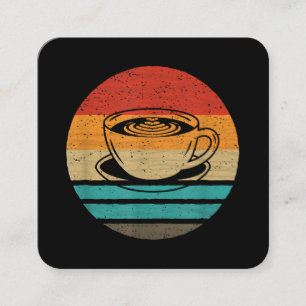Retro-Stil des Kaffees Vintag Quadratische Visitenkarte