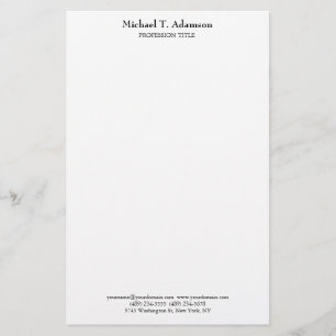Retro-Stil Elegant Einfach Weiß Briefpapier