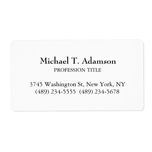 Retro-Stil Elegant Schlicht, einfach und weiß (Vorne)