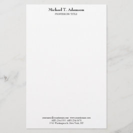 Retro-Stil Elegant Schlicht, einfach und weiß Briefpapier