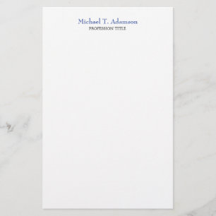 Retro-Stil Elegant Schlicht, einfach und weiß Briefpapier