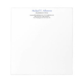 Retro-Stil Elegant Schlicht, einfach und weiß Notizblock