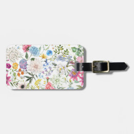 Retro-Stil Farbige Blumengestaltung Gepäckanhänger