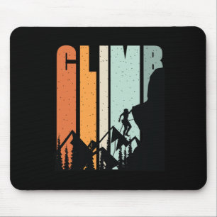 Retro Stil Felsenklettern Retro Bouldering Kletter Mousepad