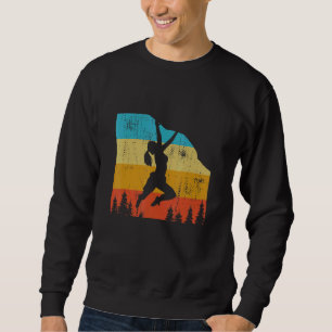 Retro Stil Felsenklettern Retro Bouldering Kletter Sweatshirt
