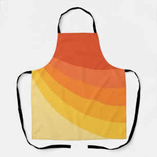 Retro-Stil gelbe und orange Sonnenstrahlen Design Schürze
