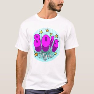 Retro-Stil im 80er, helle Neonfarben T-Shirt