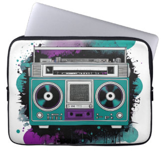 Retro-Stil in Städten: Getto Blaster Laptopschutzhülle
