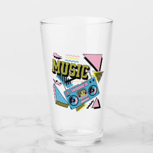 Retro-Stil Musik Boombox-Design Glas