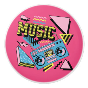 Retro-Stil Musik Boombox-Design Keramikknauf