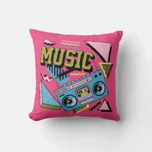 Retro-Stil Musik Boombox-Design Kissen