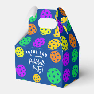 Retro-Stil Neonblau-Themen-Pickleball-Geburtstag Geschenkschachtel
