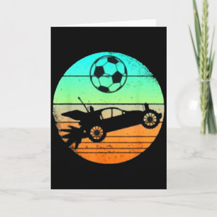 Retro-Stil-Rakete-Rc-Fußballauto-Liga-Gamer-Gesche Karte
