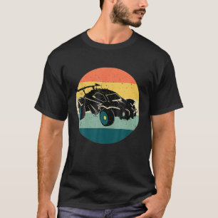 Retro-Stil-Raketen-RC-Fußballauto-Liga Lustiges Sp T-Shirt