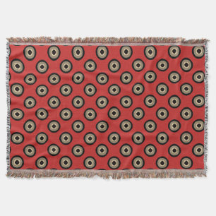Retro-Stil - Schwarz-Rot-Muster Decke