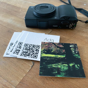 Retro-Stil Schwarz Rot Professionell Quadratische Visitenkarte