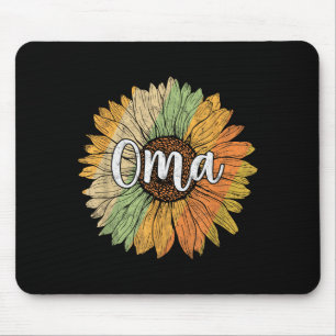 Retro-Stil Sommer-Sonnenblumen-Grafik für Oma Mousepad