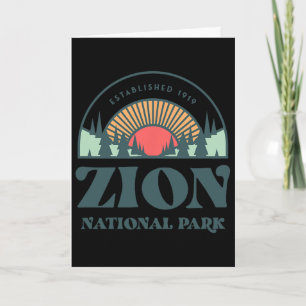 Retro-Stil Utah Zion Nationalpark Karte