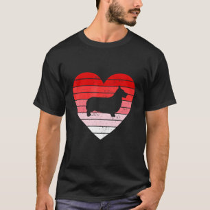 Retro-Stil Valentinstag Pembroke Welsh Corgi T-Shirt