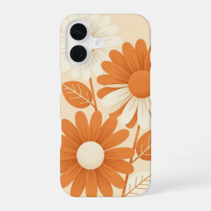 Retro stilisierte Daisy-Anordnung iPhone 16 Hülle