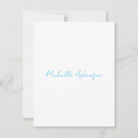Retro Stilvoll Elegant Schlicht Sky Blue White