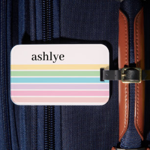 RETRO STILVOLLE MODERNE PERSONALISIERTE NAME  GEPÄCKANHÄNGER