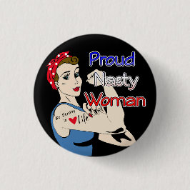 Retro stolzer ekliger Frauen-Knopf Anti-Trumpf Button