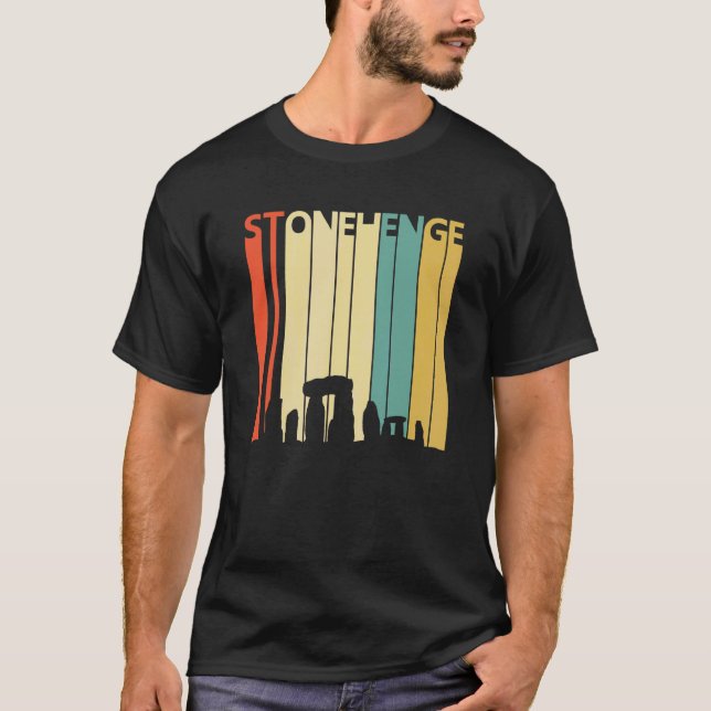 Retro Stonehenge Monument T-Shirt (Vorderseite)