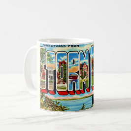 Retro Storm Lake Iowa Postkarten-Tasse Kaffeetasse