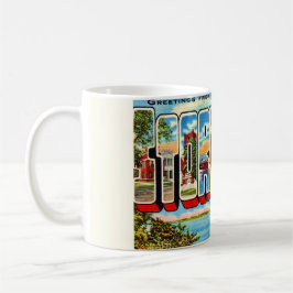 Retro Storm Lake Iowa Postkarten-Tasse Kaffeetasse