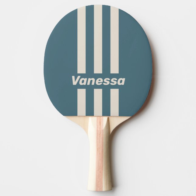 Retro Storm Three Pin Stripes with Name Tischtennis Schläger (Vorderseite)