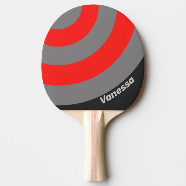 Retro Stormy Sky Circle Stripe with Name Tischtennis Schläger (Vorderseite)