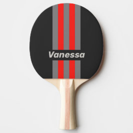 Retro Stormy Sky Pin Stripes with Name Tischtennis Schläger