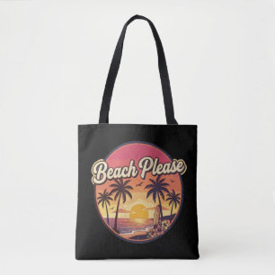 Retro-Strand Bitte Sommer-Sonnenuntergang-Surf-Van Tasche