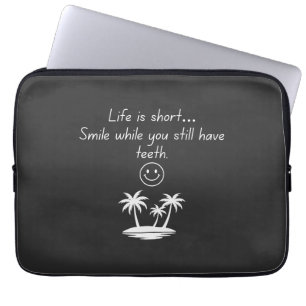 Retro-Strand-Feeling Smiley-Gesicht Tee - Lustiger Laptopschutzhülle