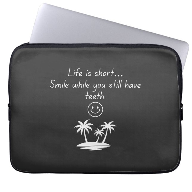 Retro-Strand-Feeling Smiley-Gesicht Tee - Lustiger Laptopschutzhülle (Vorderseite)