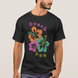 Retro Strand Gammler Kokosnuss Mädchen Sommer Stra T-Shirt