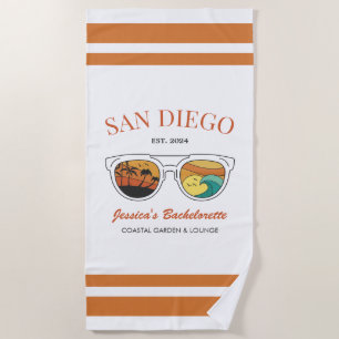 Retro-Strand-Junggesellinnenabschied-individuelle- Strandtuch