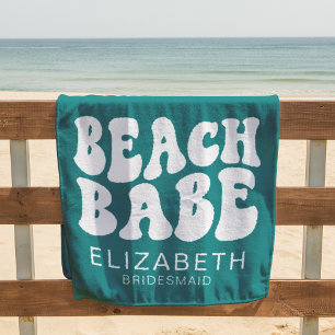 Retro-Strand-Schatz-Teal-Cool-Junggesellinnen-Absc Strandtuch