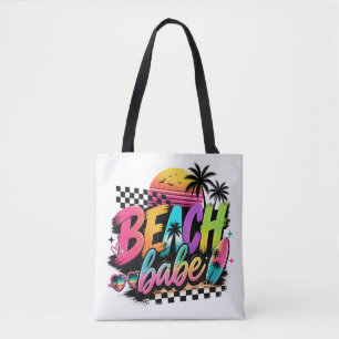 Retro-Strand-Schatz-Zitat Tropische Vibes Bunt Tasche