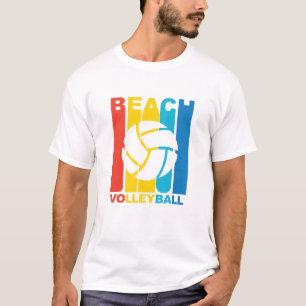 Retro-Strand-Volleyball-Grafik T-Shirt
